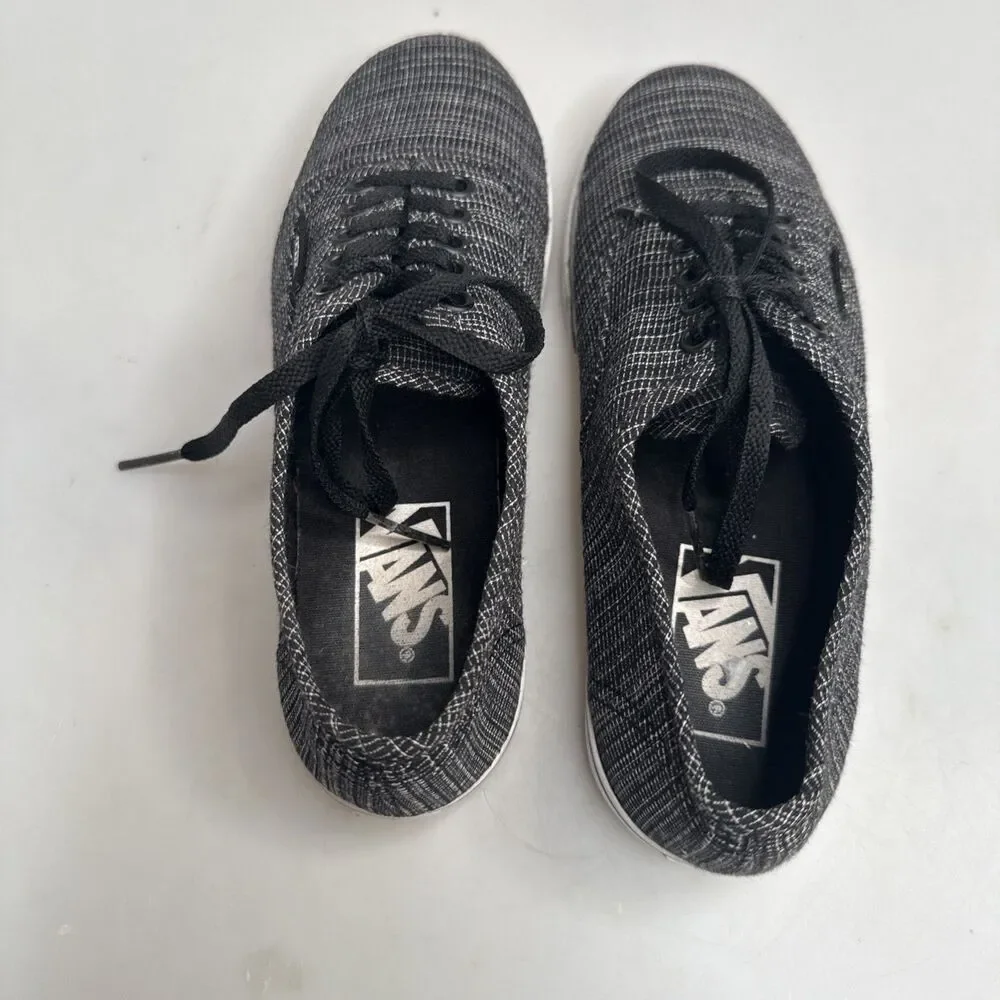 Vans Classic Knit Skate Sneakers Black Women’s 5 Men’s 3.5 Low Top Shoes EU 34.5